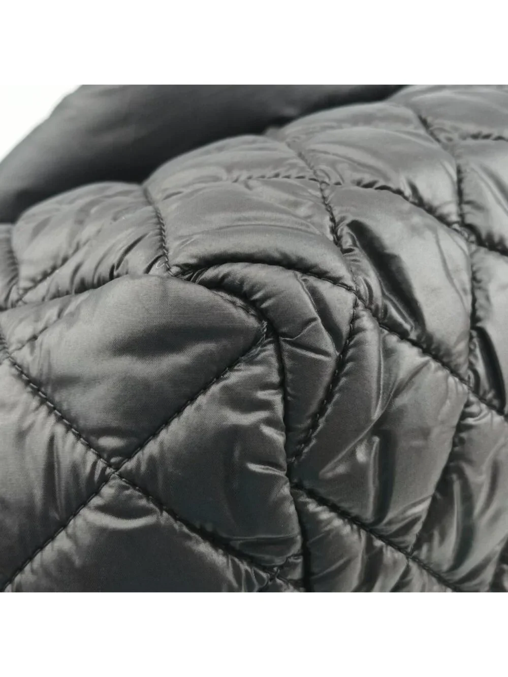 Chanel Coco Cocoon Quilted Black Nylon Leather Handbag